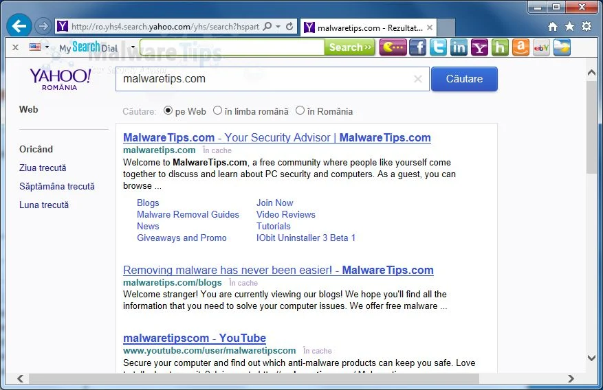 [Image: MySearchDial Toolbar virus]