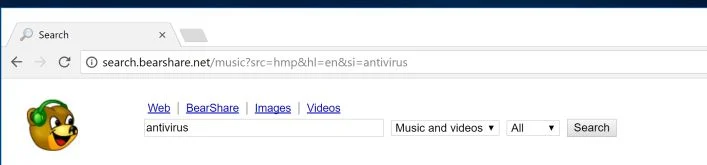 Search.BearShare.com redirect virus