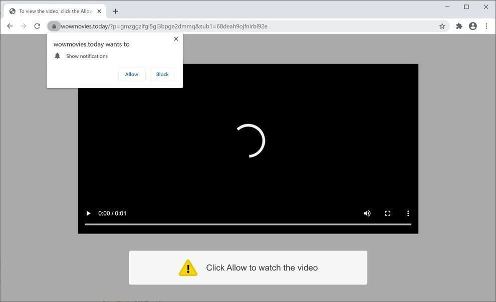 Remove Wowmovies.today pop-up ads (Virus Removal Guide) 1 Image: Chrome browser is redirected to Wowmovies.today