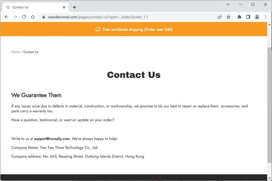 wanderumal.com scam