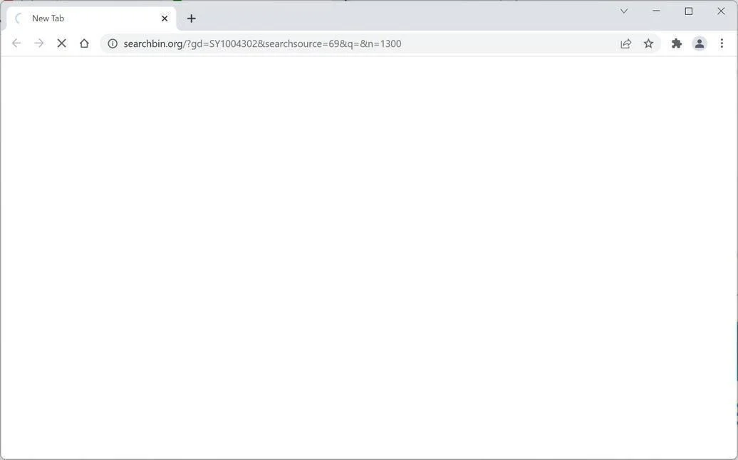 How to Remove Searchbin.org Redirect (Virus Removal Guide) 1 Image: Searchbin.org browser hijacker