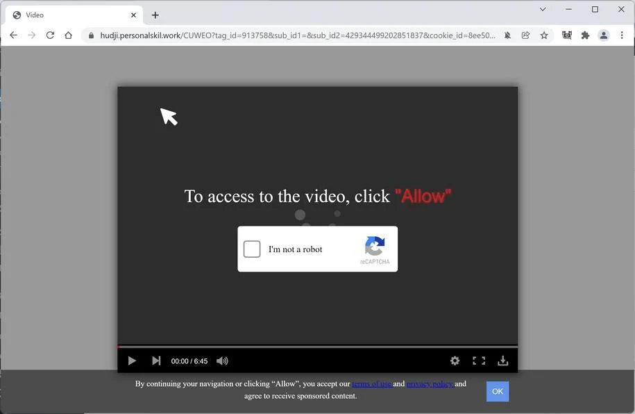How to Remove Personalskil.work Pop-up Ads (Virus Removal Guide) 1 Image: Chrome browser is redirected to Personalskil.work