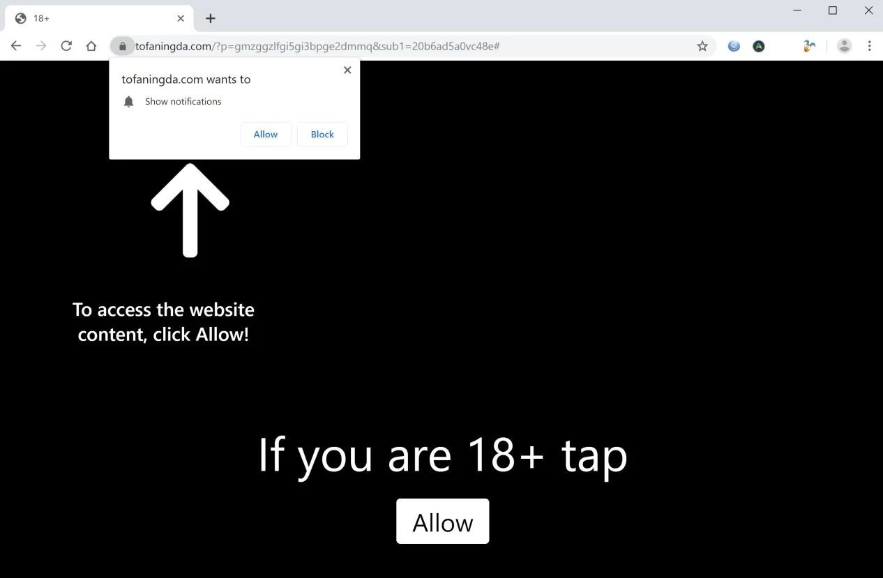 How to remove Tofhectont.com pop-up ads (Virus Removal Guide) 1 Image: Chrome browser is redirected to Tofhectont.com