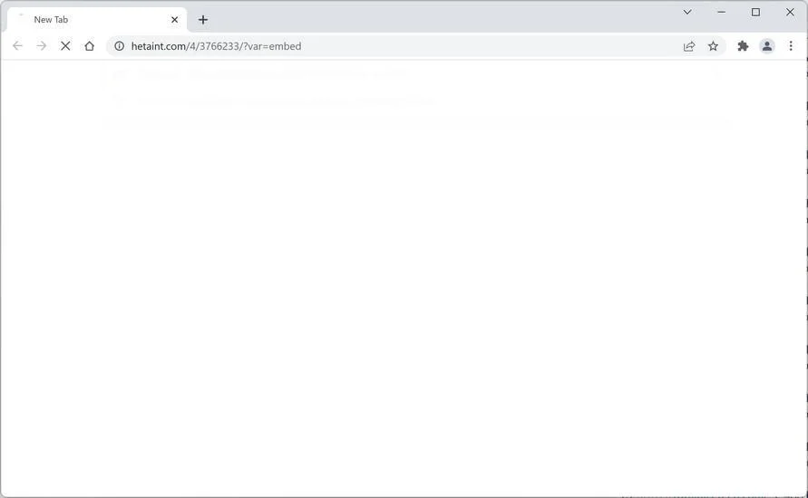 How to Remove Hetaint.com Redirect (Virus Removal Guide) 1 Image: Hetaint.com Chrome browser redirect