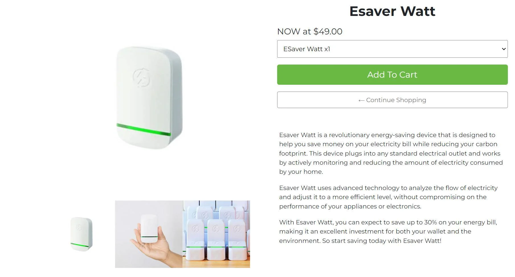 Esaver Watt Scam