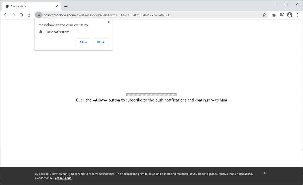 Remove Mainchargenews.com pop-up ads (Virus Removal Guide) 1 Image: Chrome browser is redirected to Mainchargenews.com