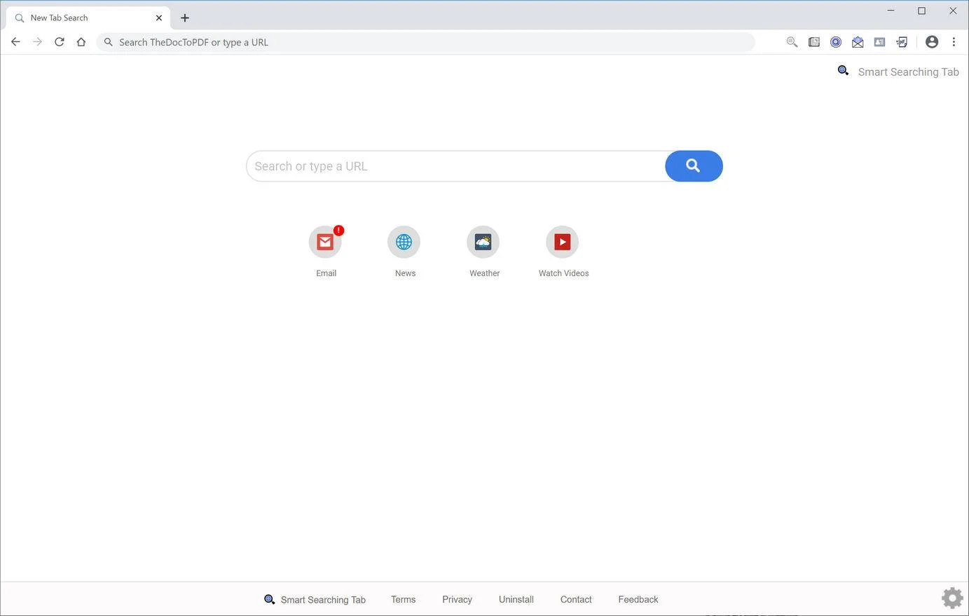  Image: Chrome browser is redirected to Search.hquick-forms.com
