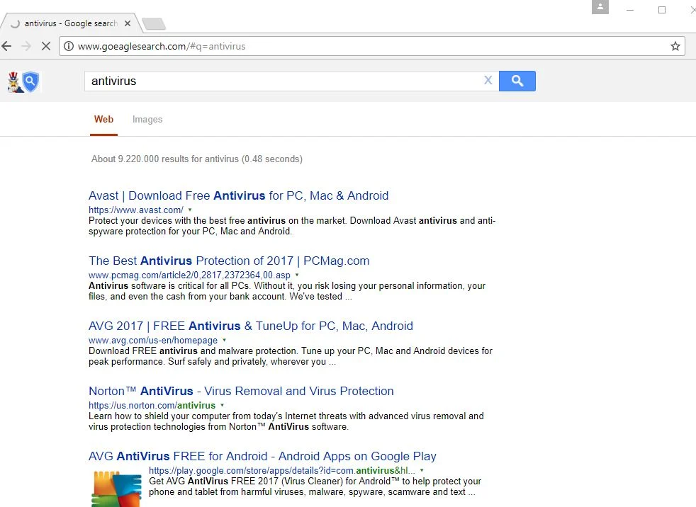 www.goeaglesearch.com virus