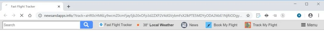 Image: Chrome browser is redirected to Newsandapps.info