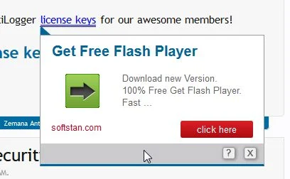 [Image: Softstan.com pop-up ads]