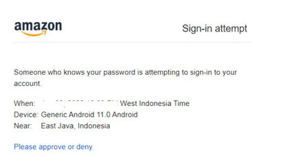 "Amazon.com Action Needed Sign-In Attempt" Email Scam 1 Amazon.com Action needed Sign-in attempt