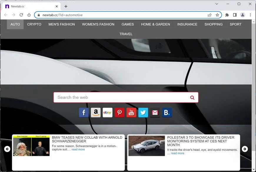 Image: My New Tab Chrome New Tab page