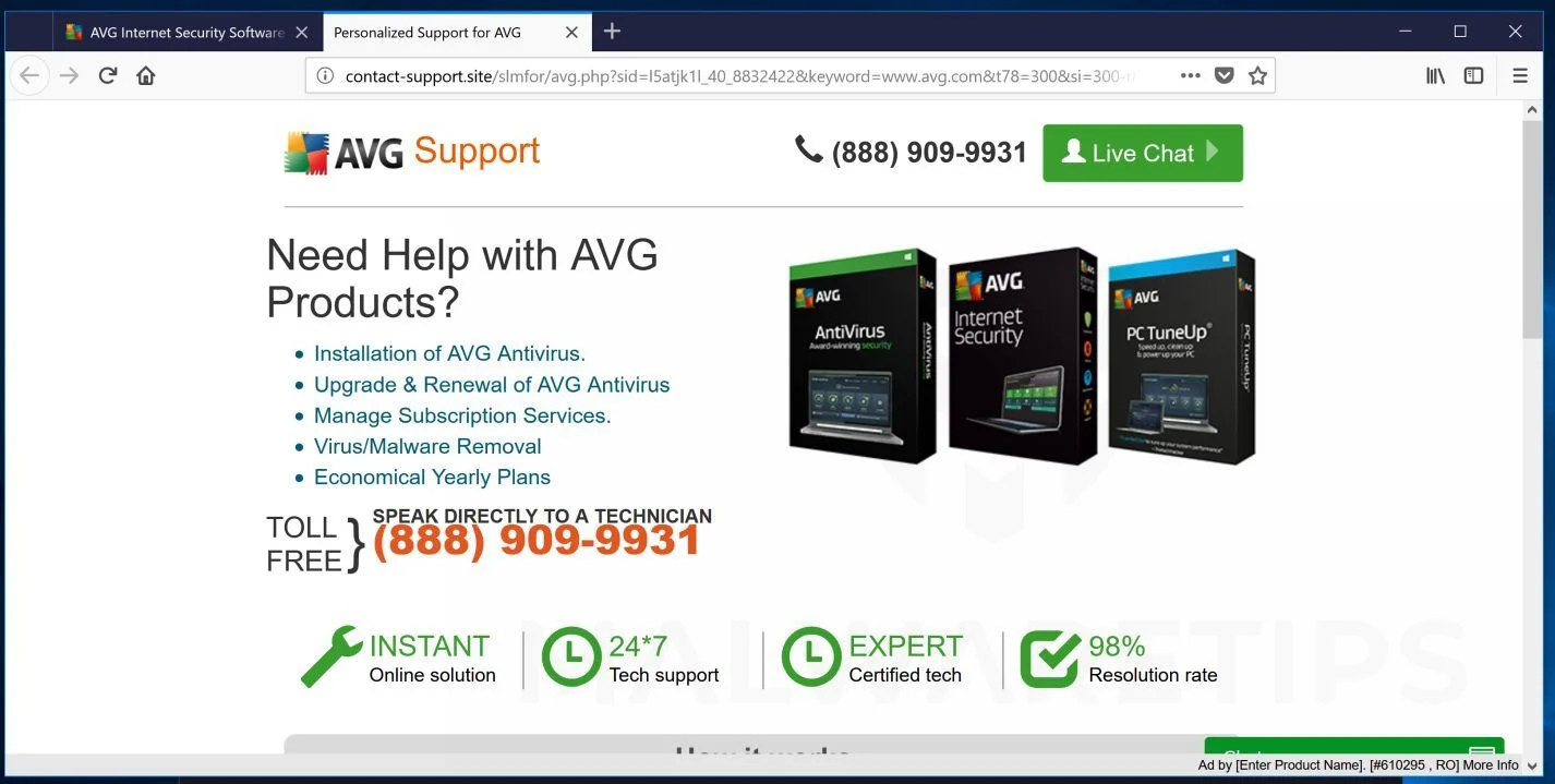 Ads by [Enter Product Name] adware