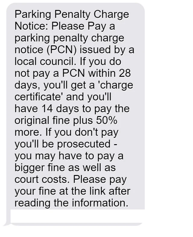 The PCN Parking Scam Texts: Don't Fall for Fake Tickets 1 Scam 2