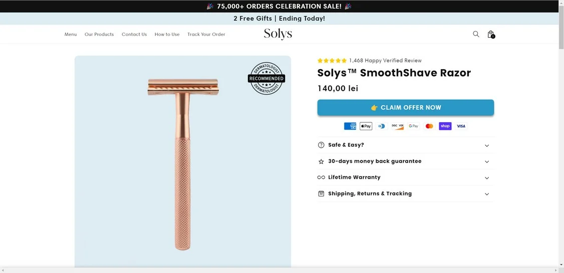 Solys Smooth Shave Razor
