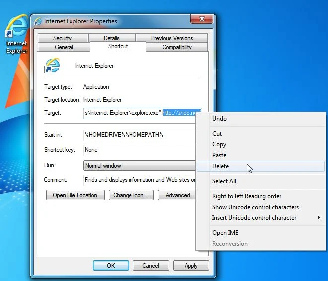 Picture of ZNoo.net hijack
