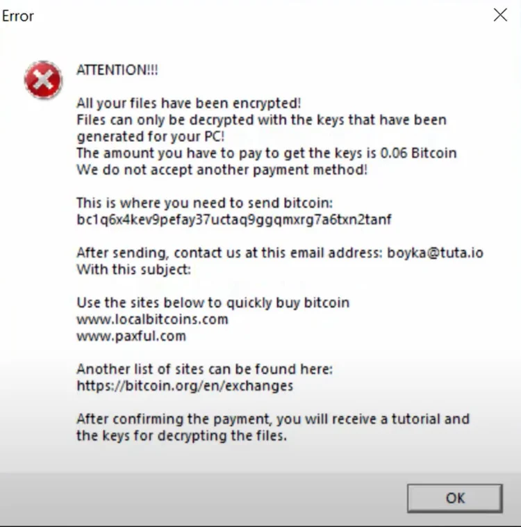 Image: BoY ransomware