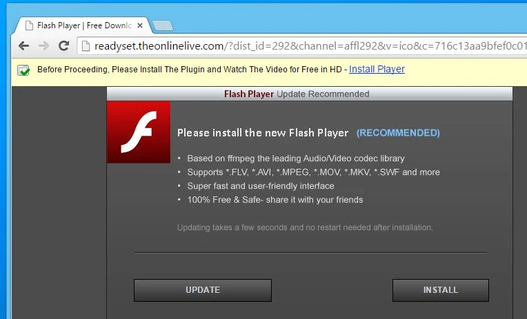 Readyset.theonlinelive.com virus
