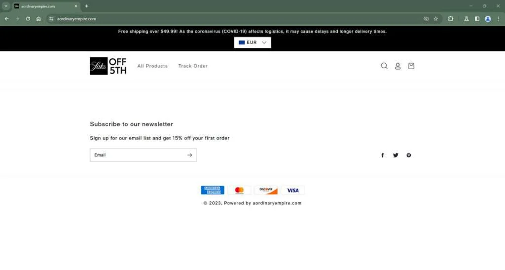 Aordinaryempire.com scam