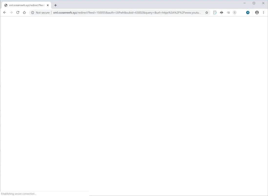 How to remove Xml.oceanreefs.xyz redirect (Virus Removal Guide) 1 Image: Chrome browser is redirected to Xml.oceanreefs.xyz