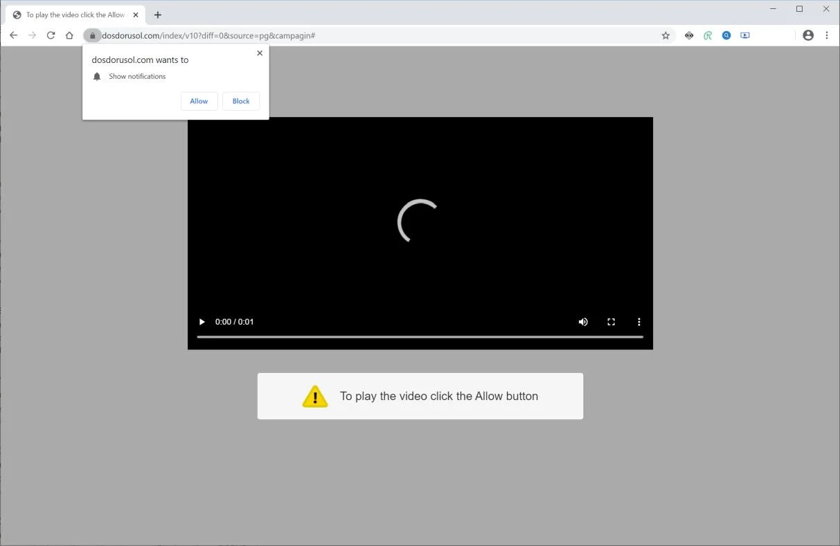 How to remove Dosdorusol.com pop-up ads (Virus Removal Guide) 1 Image: Chrome browser is redirected to Dosdorusol.com