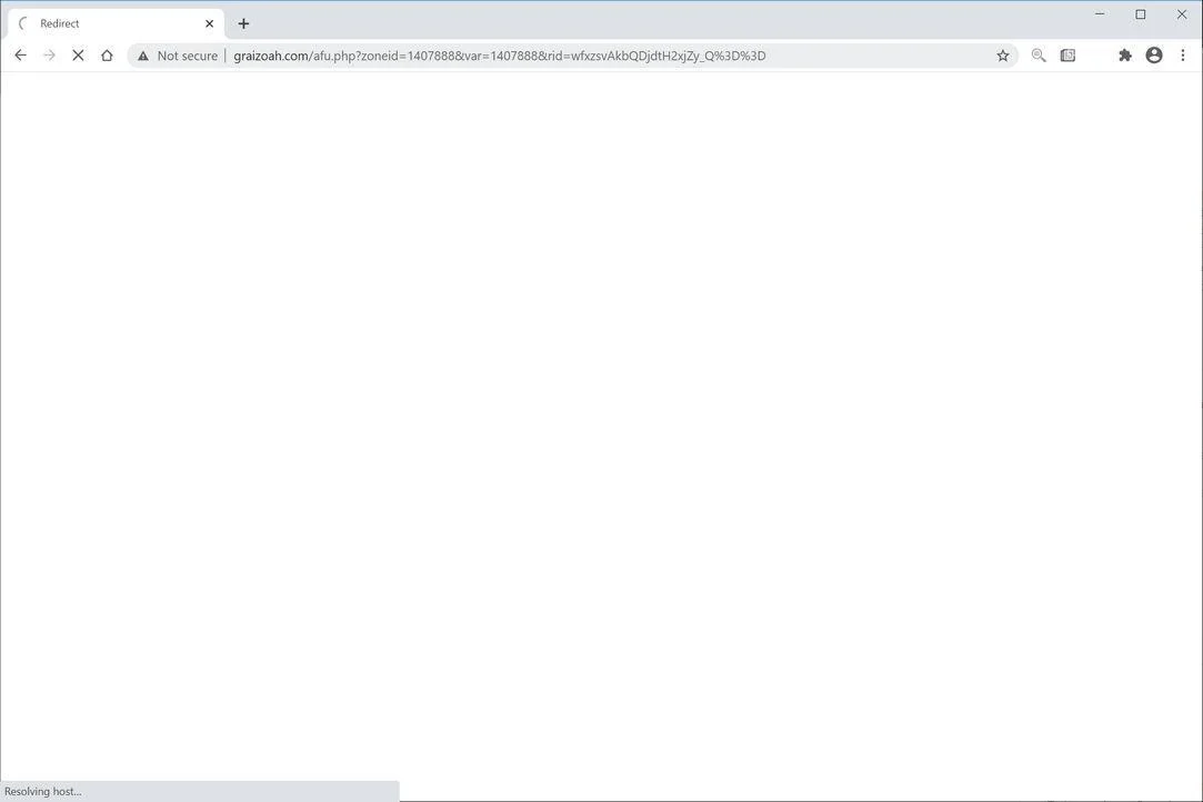 How to remove Graizoah.com redirect (Virus Removal Guide) 1 Image: Chrome browser is redirected to Graizoah.com
