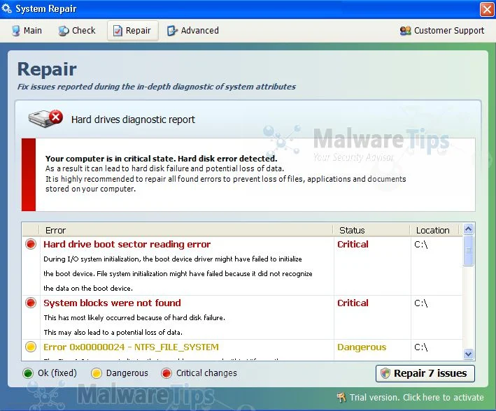 [Image: System Repair virus]