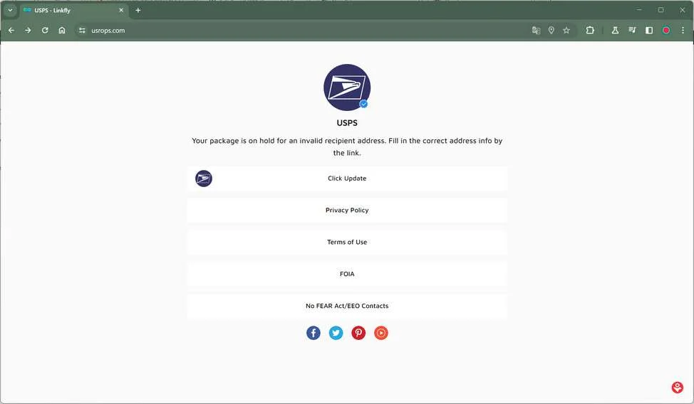Don’t Click Links in “USPS Delivery Halted” Scam Text Messages 3 USPS Scam 2 2