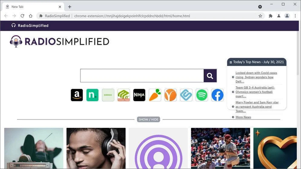 Remove RadioSimplified redirect (Virus Removal Guide) 1 Image: Chrome browser is redirected to RadioSimplified