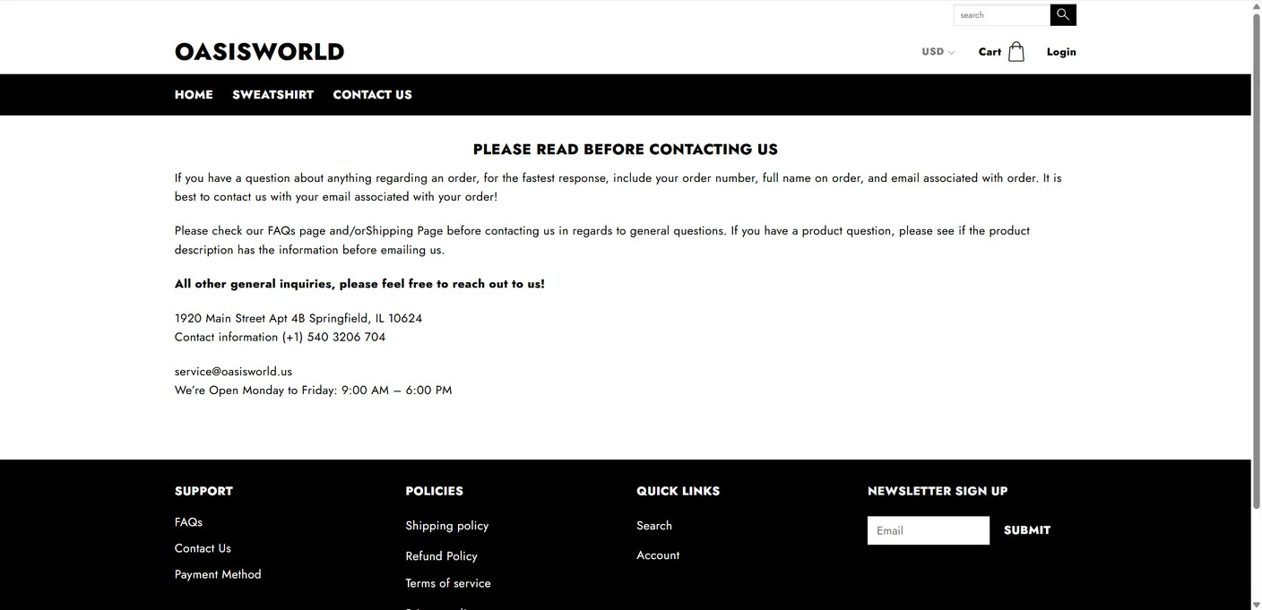 Oasisworld.us Scam Store: What You Need To Know 1 Oasisworld.us scam