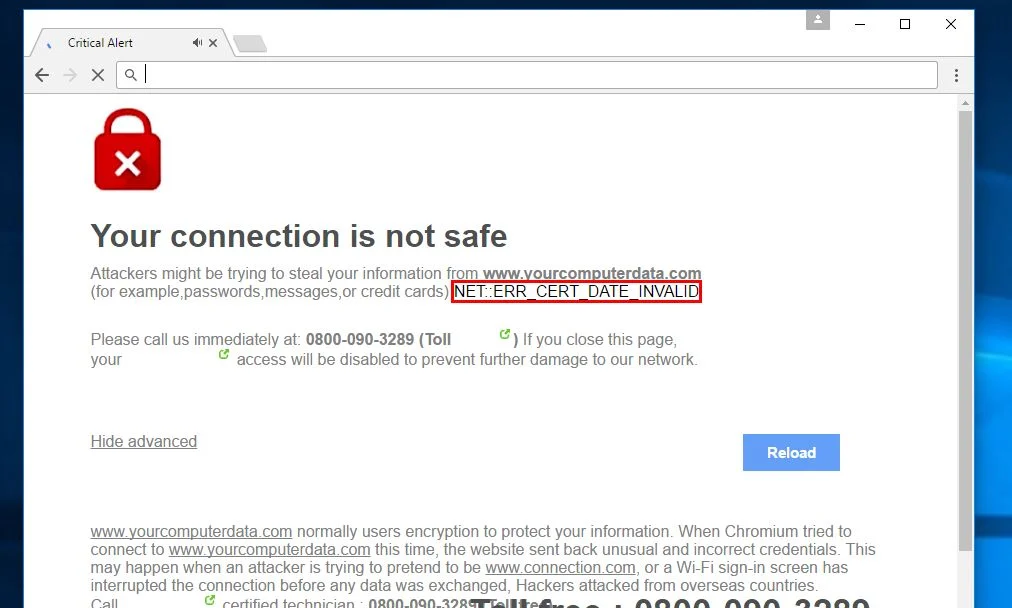systemnetworkerror.xyz Microsoft Support Scam systemnetworkerror.xyz virus