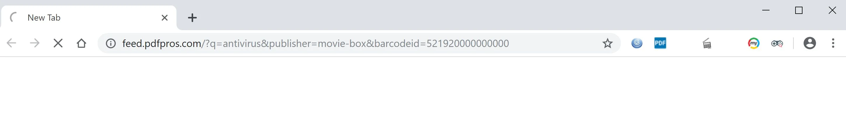 Image: Google Chrome is redirected to PDFPros Search