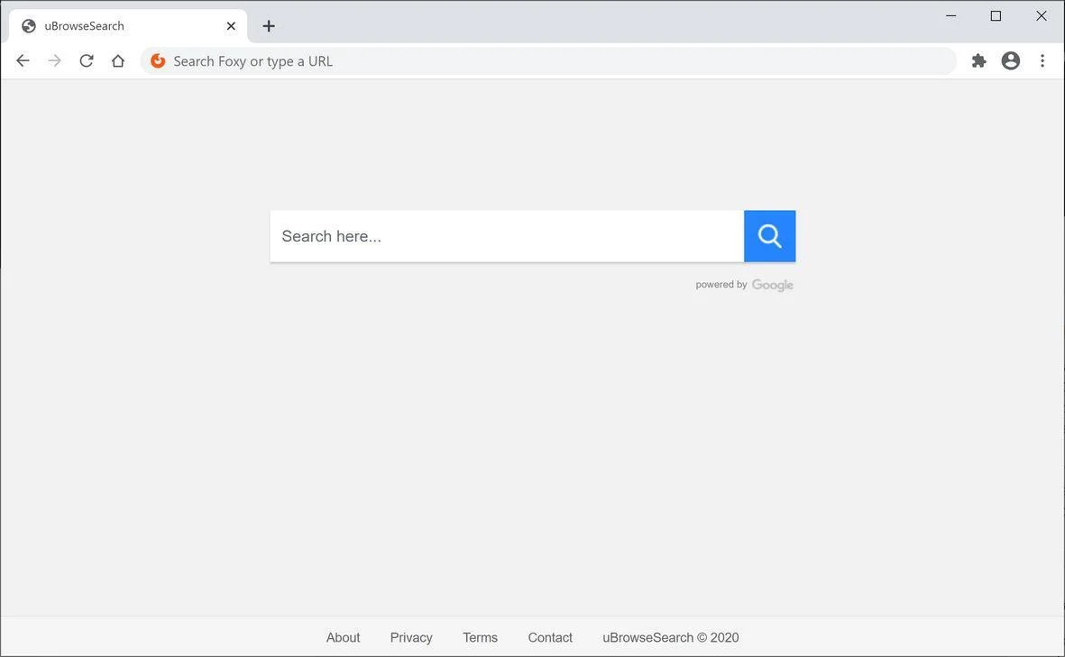Image: Chrome browser is redirected to Ubrowsesearch.com