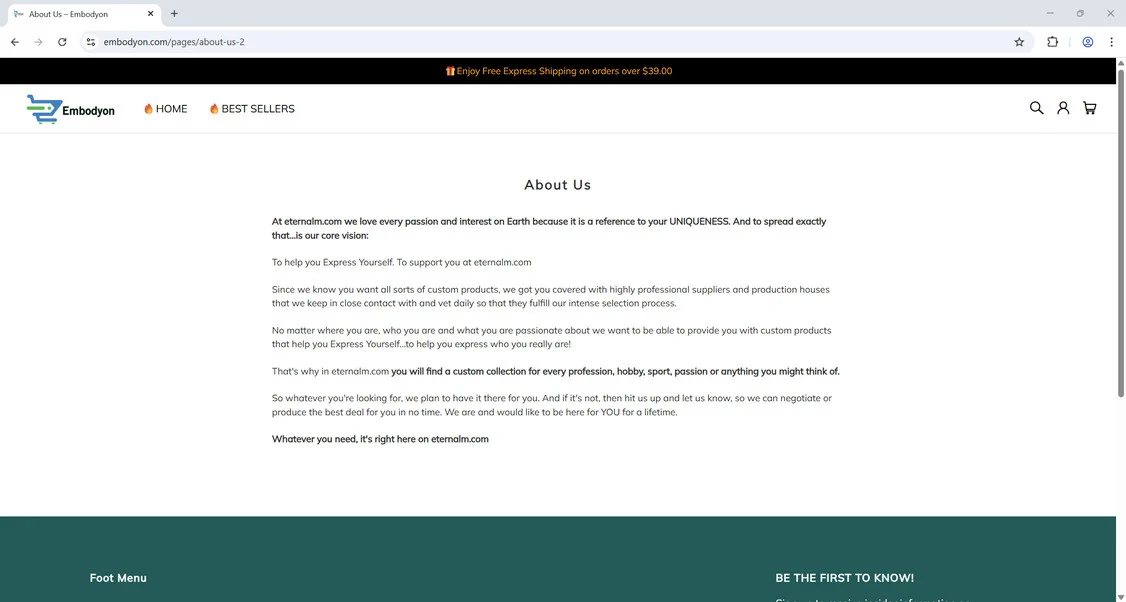 Embodyon.com Scam Store: What You Need To Know 1 Embodyon.com scam