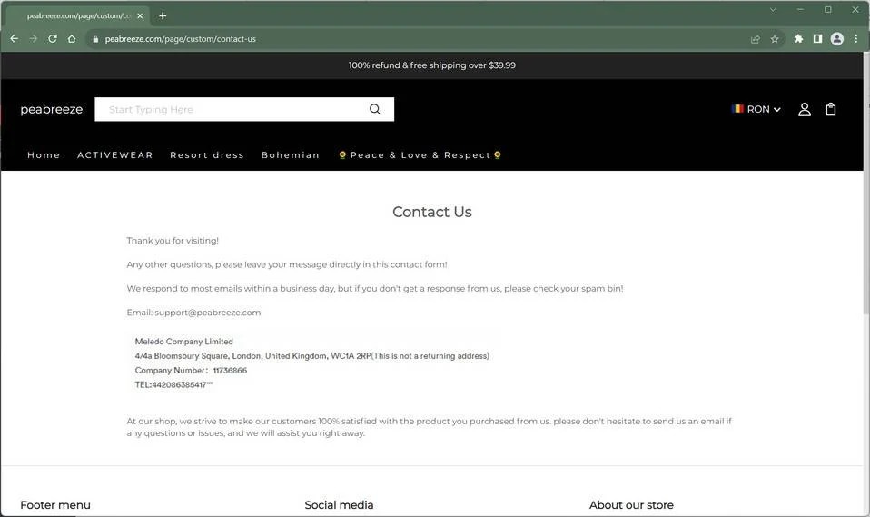 peabreeze.com scam