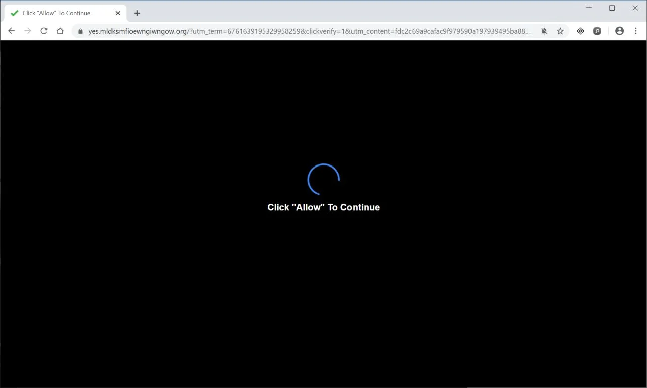Remove Yes.mldksmfioewngiwngow.org pop-up ads (Virus Removal Guide) 1 Image: Chrome browser is redirected to Mldksmfioewngiwngow.org