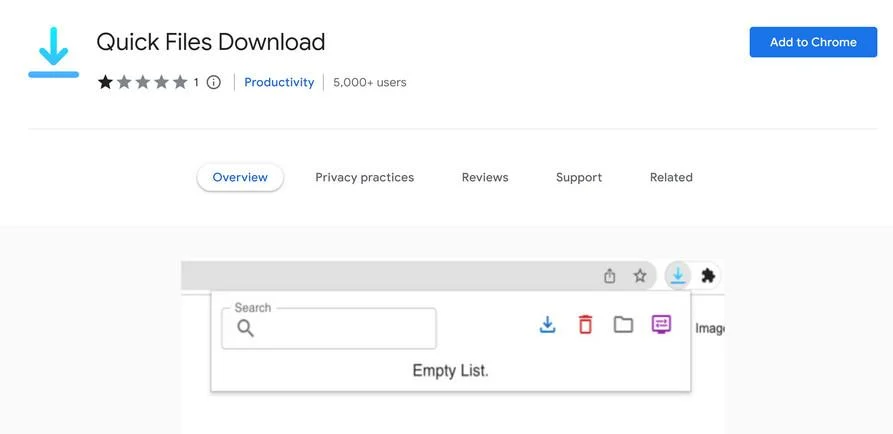 How to remove Quick Files Download adware (Virus Removal Guide) 1 Image: Quick Files Download Chrome extension[