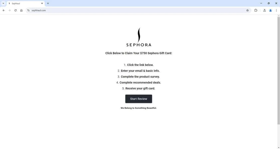 Sephora Product Reviewer Scam