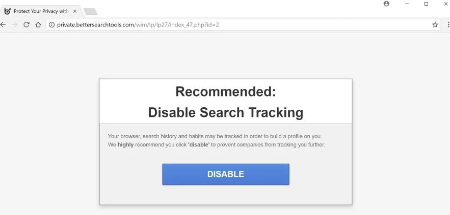 Private.bettersearchtools.com redirect virus