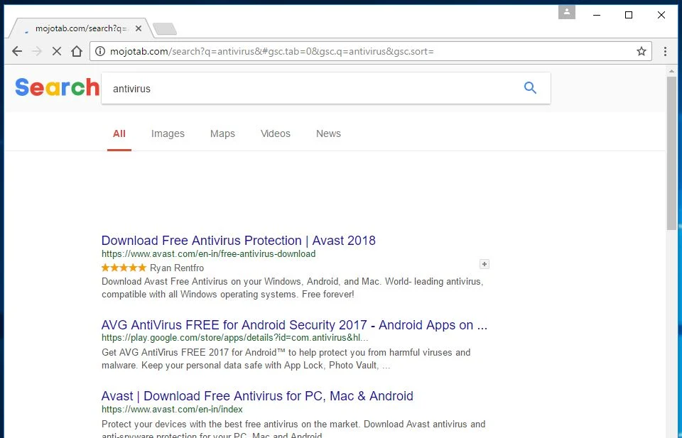 Mojotab.com Redirect Virus