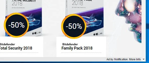 Ads by Notification adware