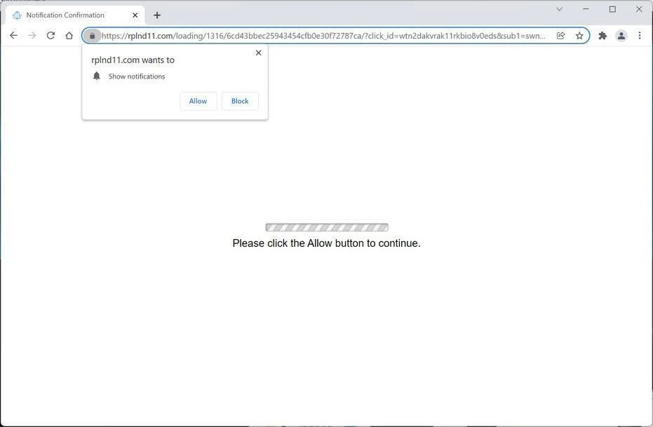 How to Remove Rplnd11.com Pop-up Ads (Virus Removal Guide) 1 Image: Chrome browser is redirected to Rplnd11.com