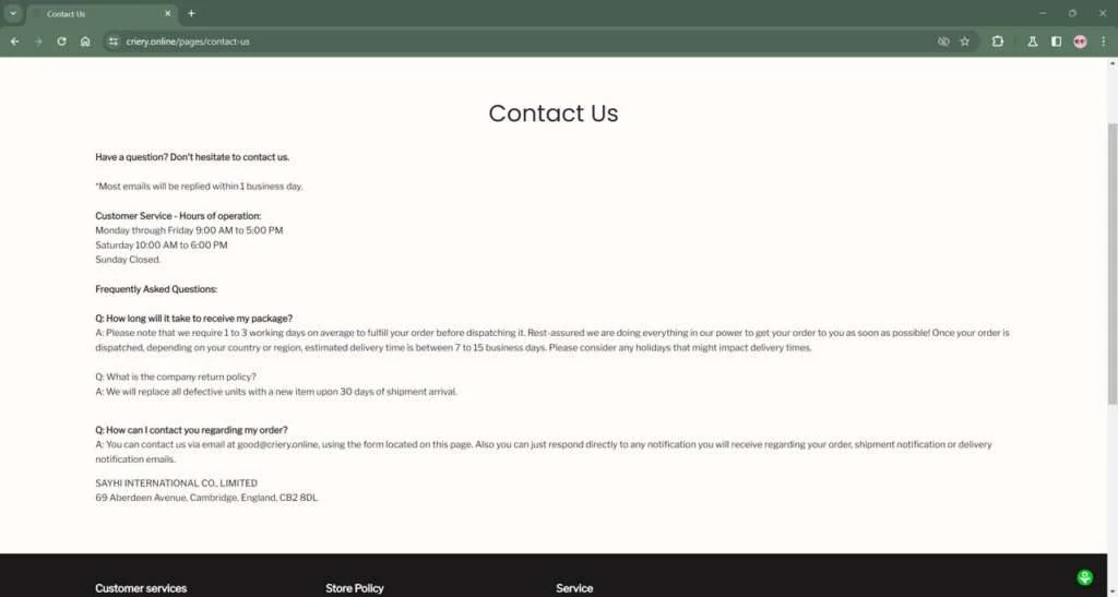 Criery.online Store Scam Exposed - Read Before Buying 1 criery.online scam