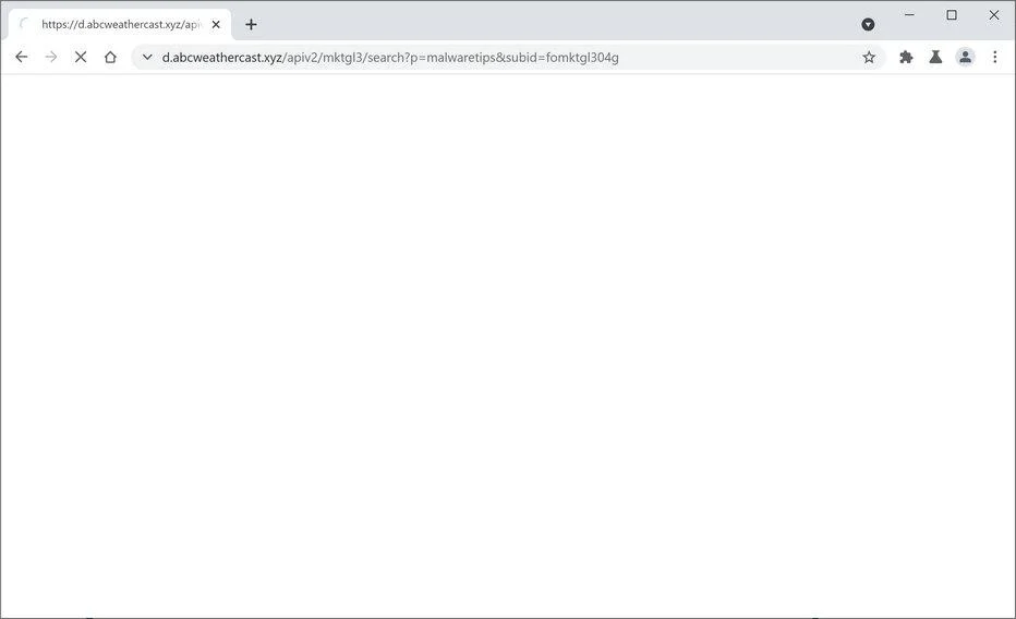 Remove Abcweathercast.xyz redirect (Virus Removal Guide) 1 Image: Chrome browser is redirected through Abcweathercast.xyz