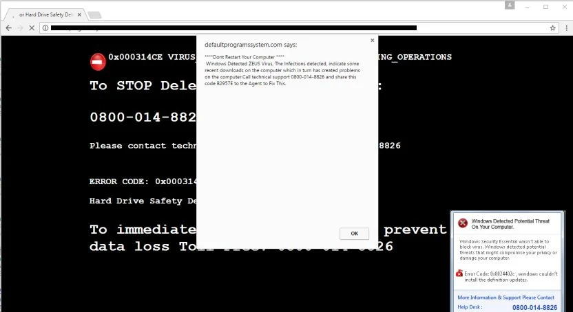 Warning virus w32.vrbat has been detected pop-ups