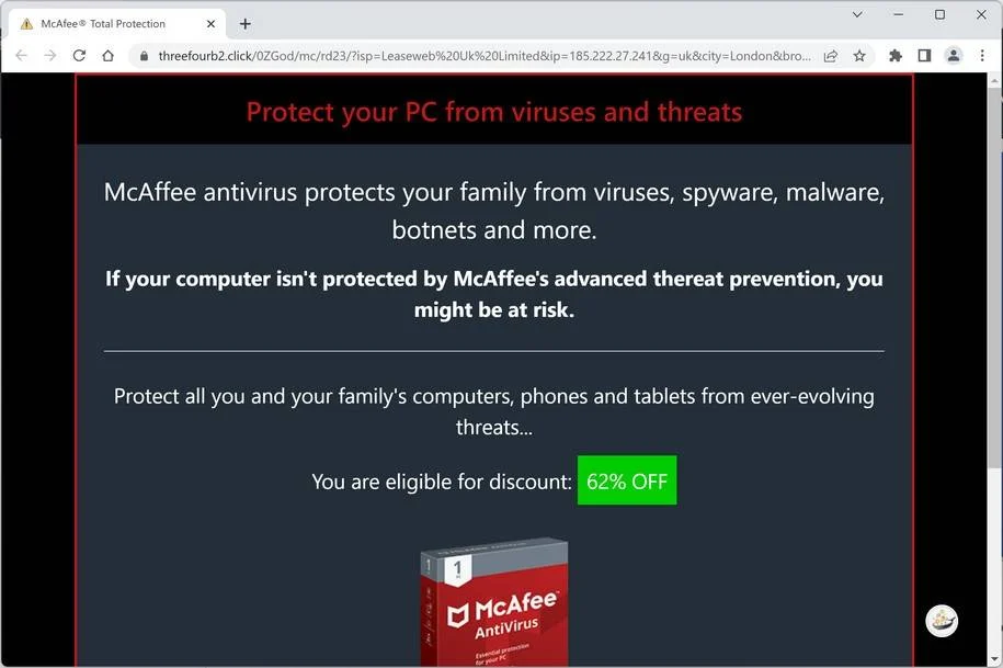 Image: Threefourb2.click Ads