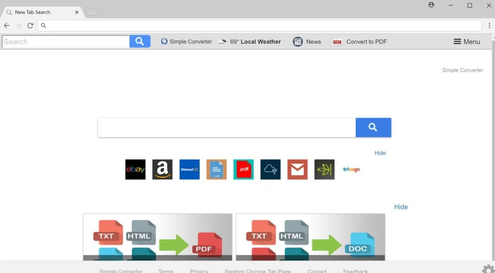 Search.hsimpleconverter.co redirect virus