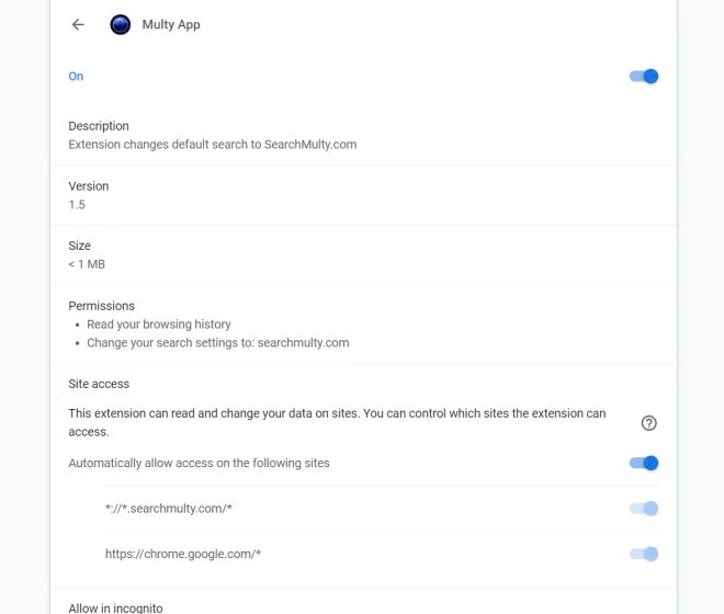 Image: Multy App Chrome extension