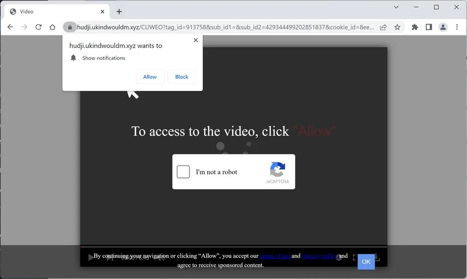 Remove Ukindwouldm.xyz Pop-up Ads (Virus Removal Guide) 1 Image: Chrome browser is redirected to Ukindwouldm.xyz