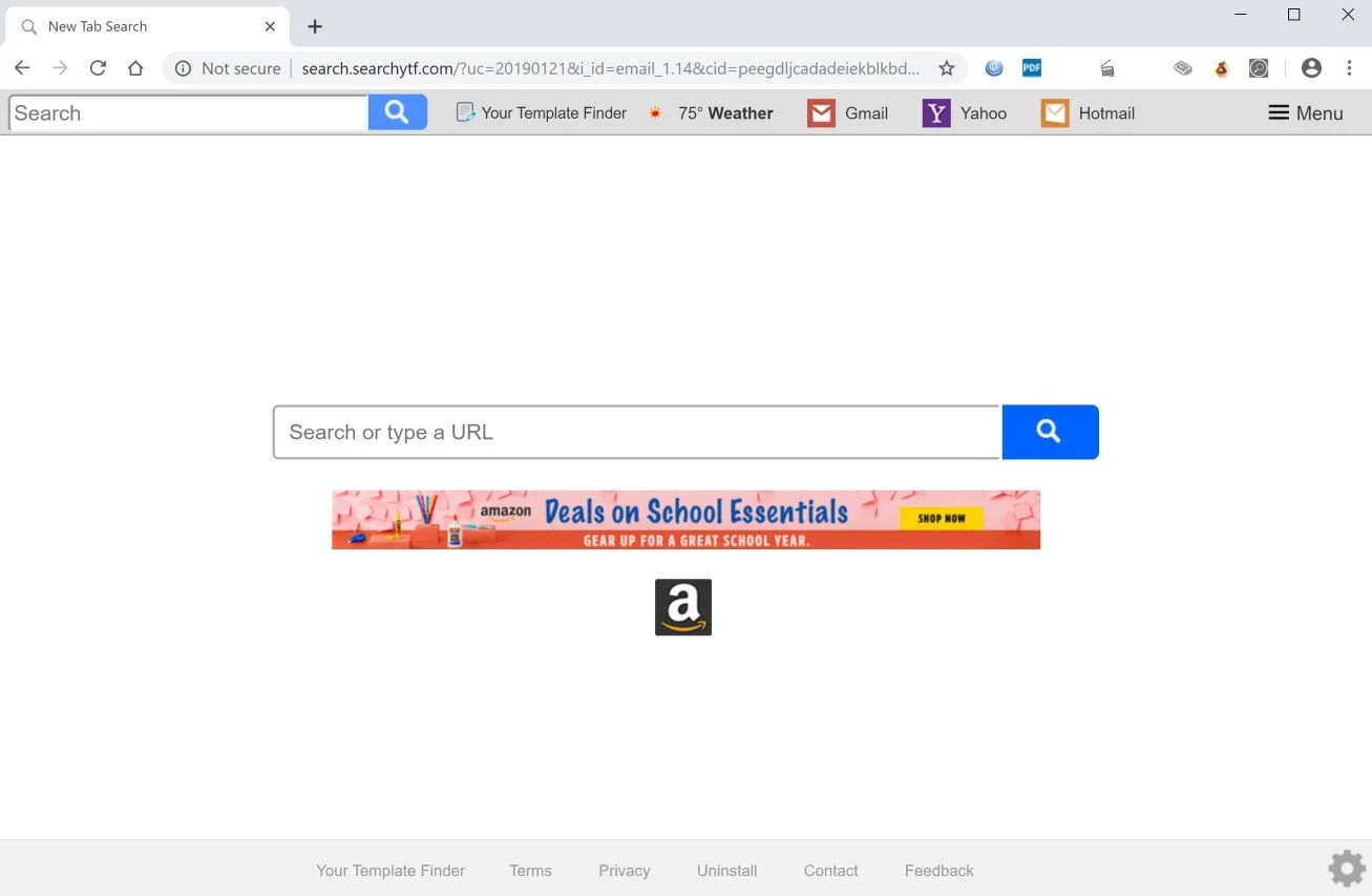 How to remove Search.searchytf.com redirect (Virus Removal Guide) 1 Image: Chrome browser is redirected to search.searchytf.com
